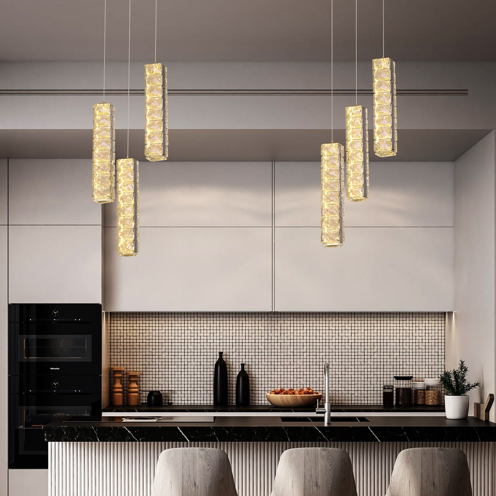 Vertical Crystal Luxury LED Chandelier