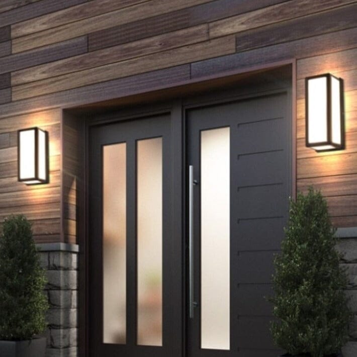 LED Outdoor Rectangle Wall Motion Sensor Lamp