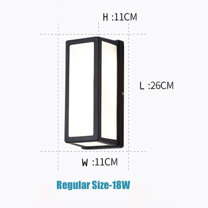 LED Outdoor Rectangle Wall Motion Sensor Lamp