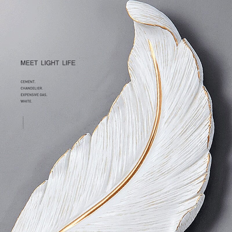 Nordic LED Feather Wall Lamp