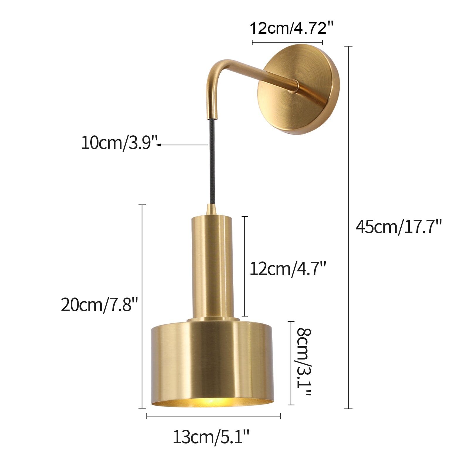 Alma Gold Wall Lamp