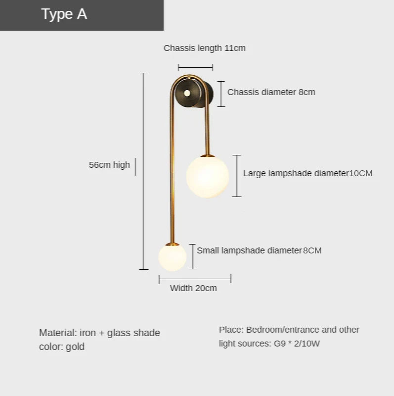 Alice Orb LED Wall Lamp