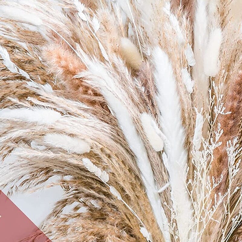 80PCS Natural Dried Pampas Grass Bouquet