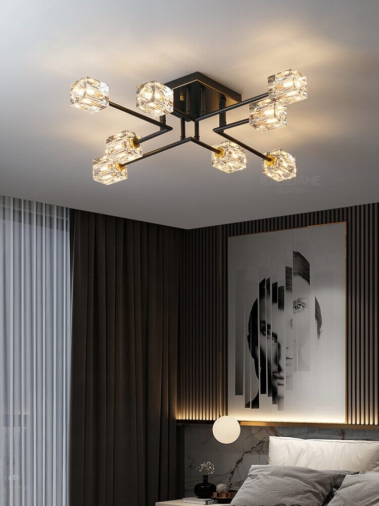 Black Cube Chandelier