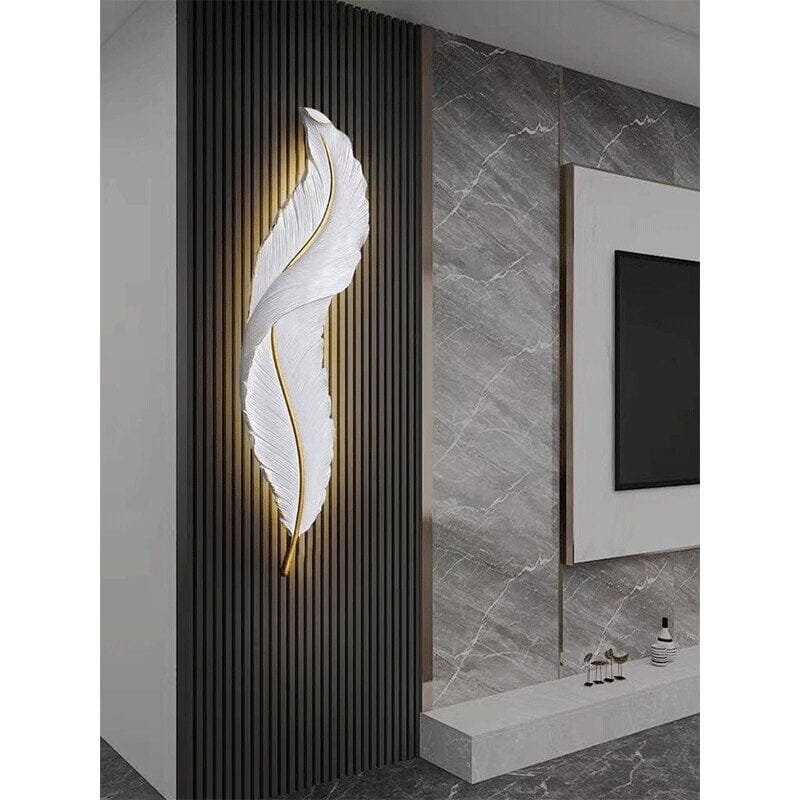 Nordic LED Feather Wall Lamp