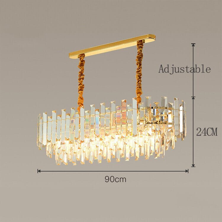 LED Round Golden Crystal Lamp