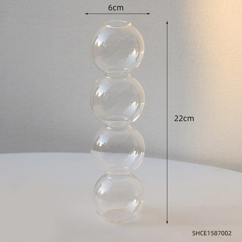 Glass caterpillar vase