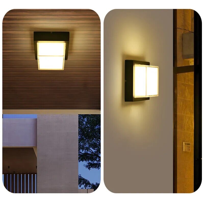 Geometric retro ceiling lights for corridor