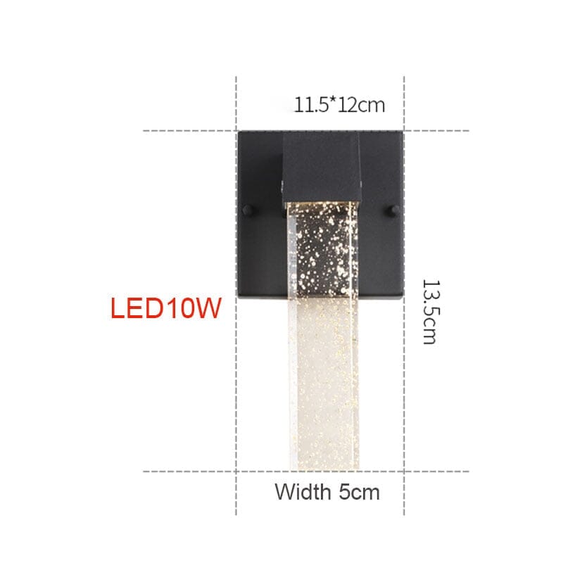 Crystal IP65 Waterproof Aluminum Outdoor Wall  Lamp