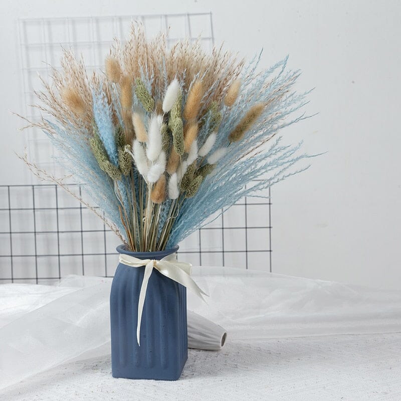 80PCS Natural Dried Pampas Grass Bouquet