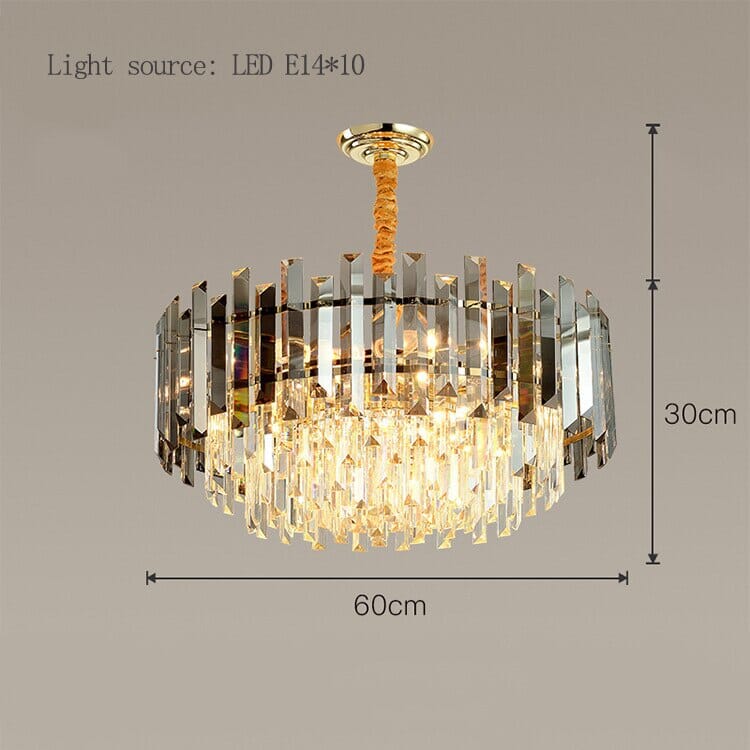 LED Round Golden Crystal Lamp