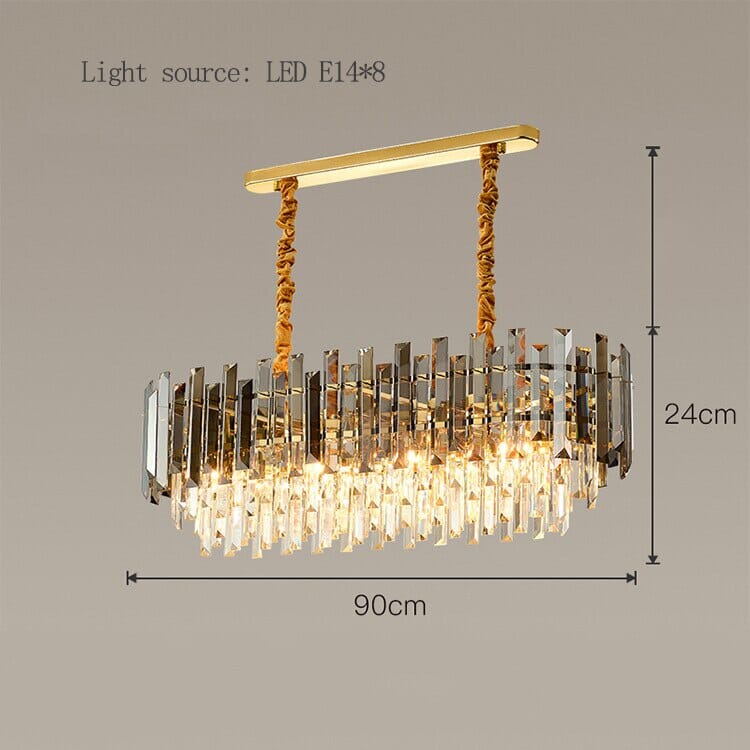 LED Round Golden Crystal Lamp