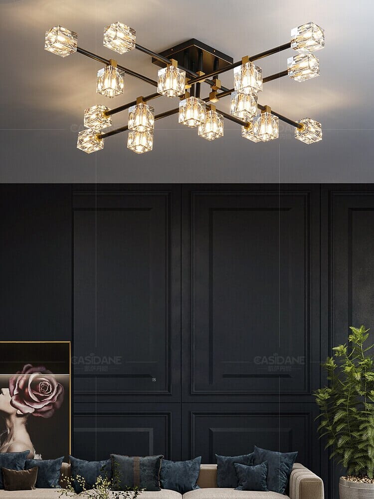 Black Cube Chandelier