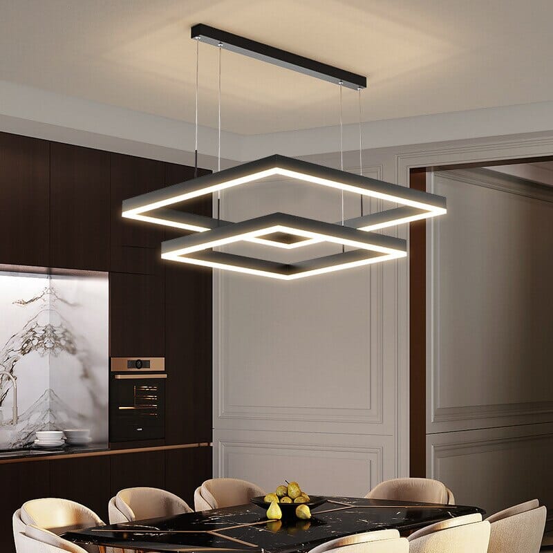 Square pendant chandelier