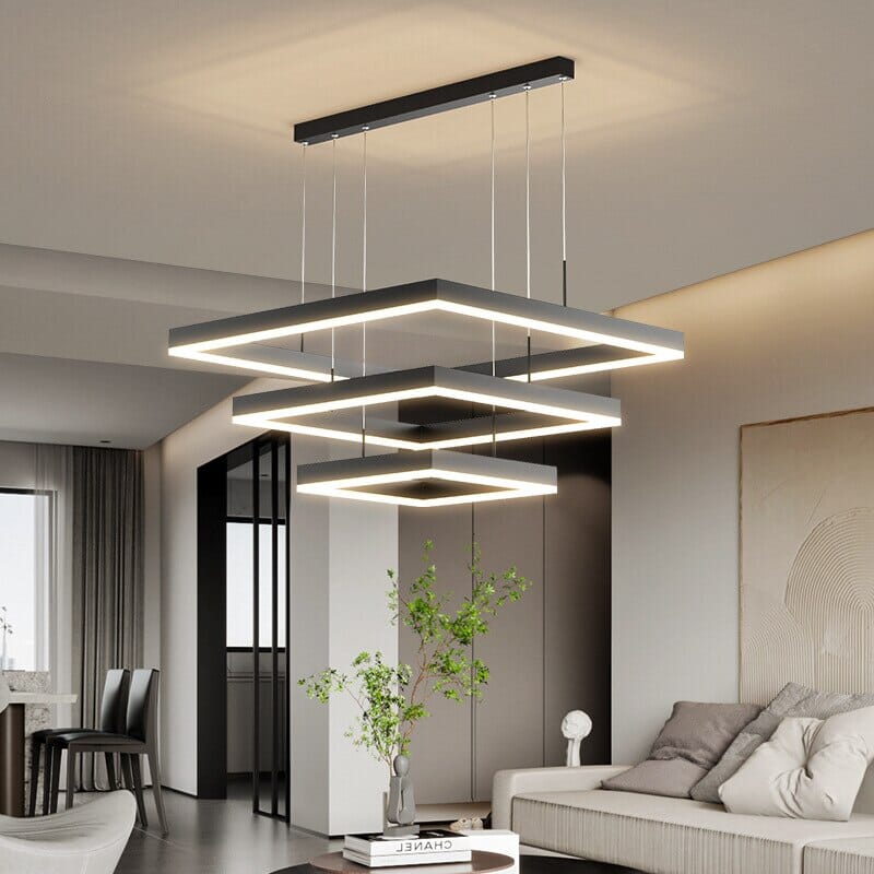 Square pendant chandelier