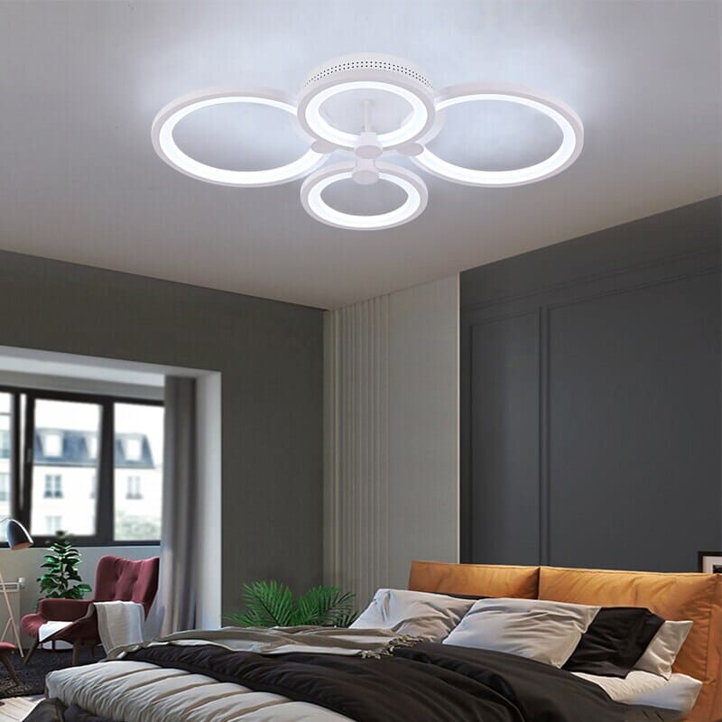 Modern Ring Acrylic Ceiling Lamp With Remote Control