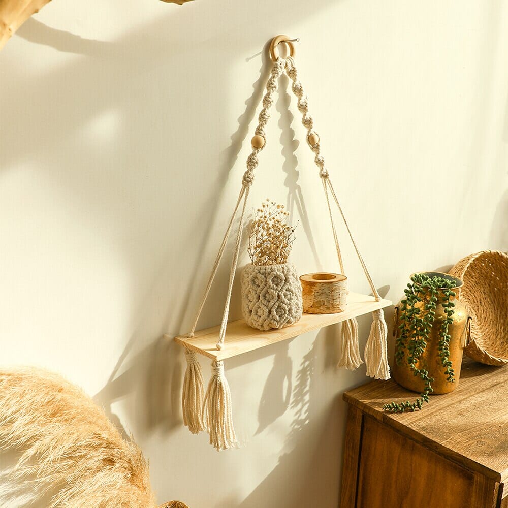 Macrame Wall Hanging Shelves