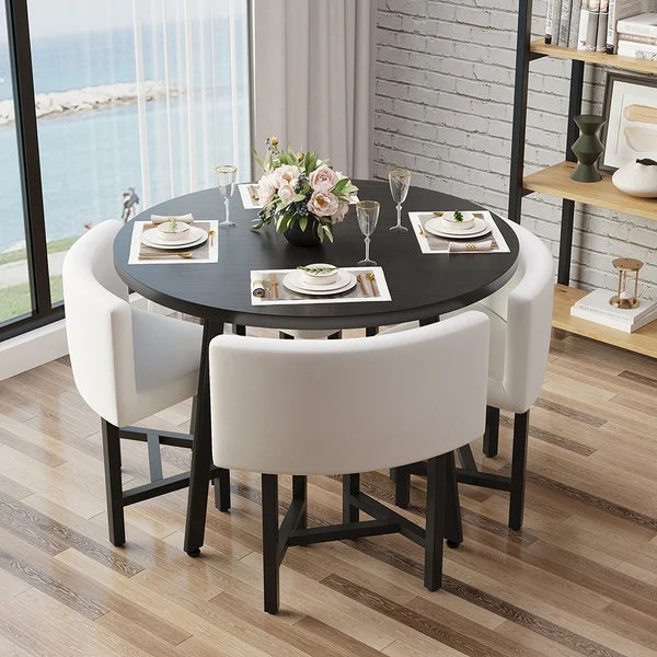 NYRA Round Dining Table Set for 4